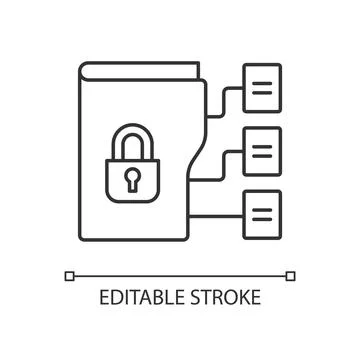 Data classification linear icon Stock Illustration