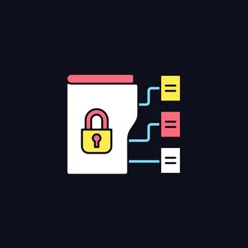 Data classification RGB color icon for dark theme イラスト素材