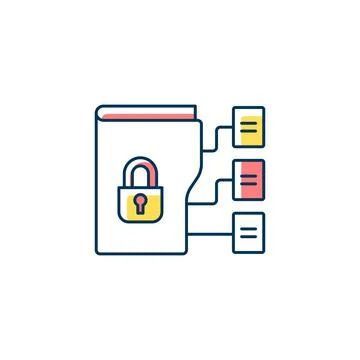 Data classification RGB color icon Illustrazione stock