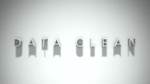 Data clean 3D title animation with shadows on a white background Stock Footage 297457608