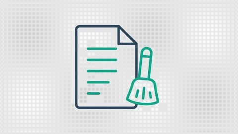 Data cleaning animated icon Video stock 301739996