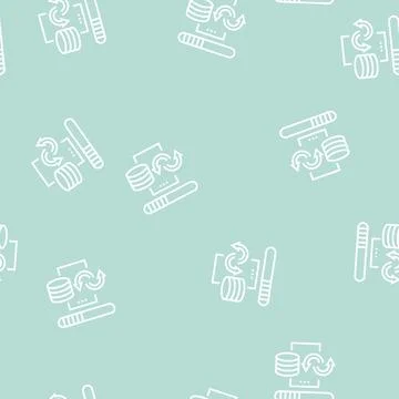 Data cleaning digital processing line seamless pattern Stock Illustration