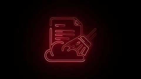 Data Cleaning Icon Isolated on Black Background Data Processing Graphic Ani.. Stock Footage 331852897
