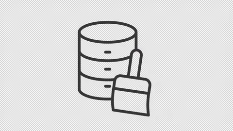 Data cleaning for modern storage line animation 스톡 동영상 337776406