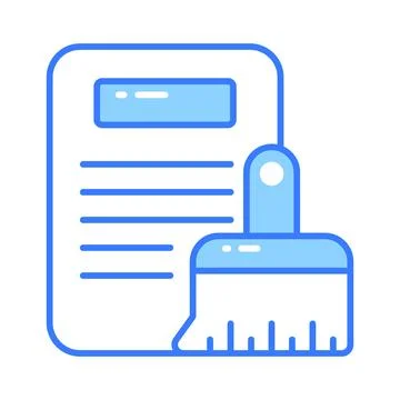 Data cleaning vector design in modern style, ready to use premium icon Stock Illustration