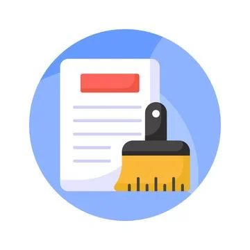 Data cleaning vector design in modern style, ready to use premium icon Stock Illustration