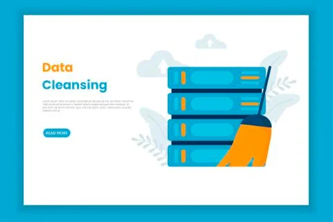 Data cleansing illustration concept Stock Illustration