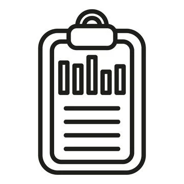 Data clipboard icon outline vector. Digital business イラスト素材