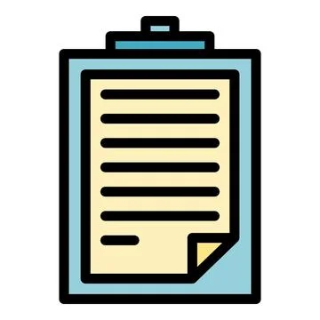 Data clipboard icon vector flat Illustrazione stock