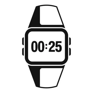 Data clock smartwatch icon simple vector. Network band app 스톡 일러스트