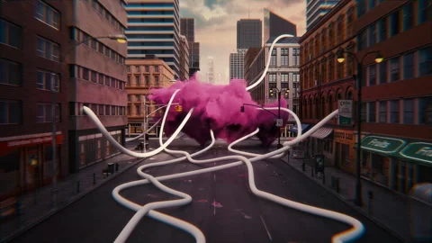 Data cloud In the city Stock Footage 276101283