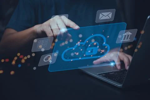 Data cloud computing management big data digital transformation business proc 스톡 사진