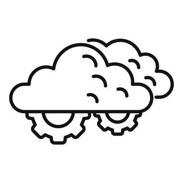 Data cloud control icon outline vector. Business center Stockillustratie