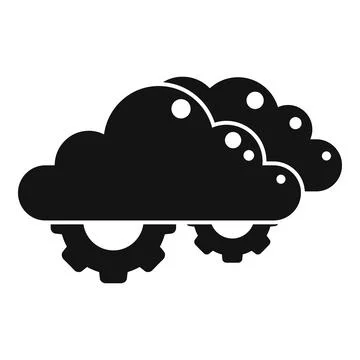 Data cloud control icon simple vector. Business center Stock Illustration