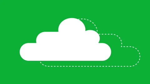 Data Cloud Dashed Line Stock Footage 267481735