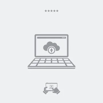 Data cloud flat icon Illustrazione stock