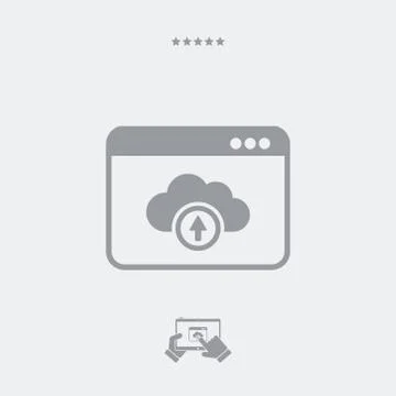 Data cloud flat icon Stock Illustration