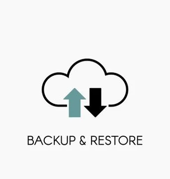 Data cloud icon. Backup and restore sign Stock Illustration