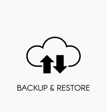 Data cloud icon. Backup and restore sign Stock Illustration