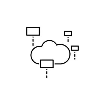 Data, cloud icon. Element of technological data icon for mobile concept and web Stock Illustration