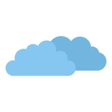 Data cloud icon, flat style Stockillustratie