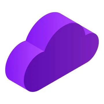 Data cloud icon, isometric style Stock Illustration