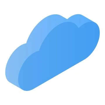 Data cloud icon, isometric style Stockillustratie