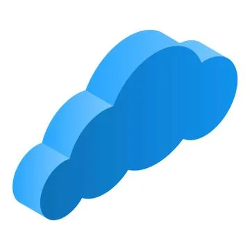 Data cloud icon, isometric style Illustrazione stock