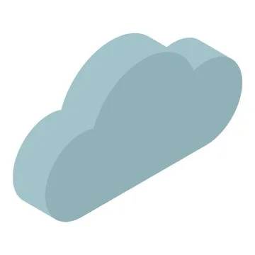 Data cloud icon, isometric style Stockillustratie