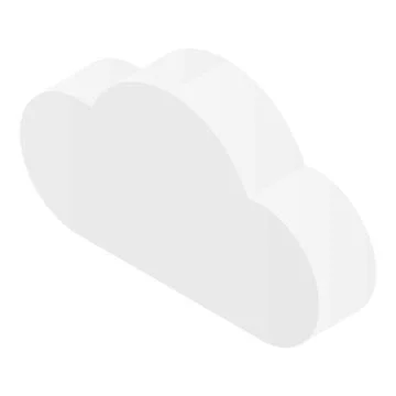 Data cloud icon, isometric style Stock Illustration