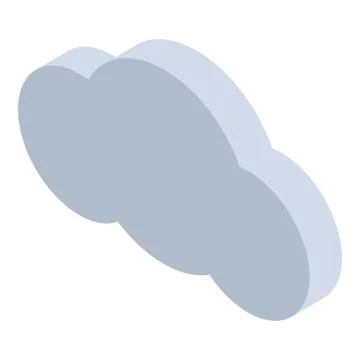 Data cloud icon, isometric style Stock Illustration