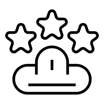 Data cloud icon outline vector. Computer upload 스톡 일러스트
