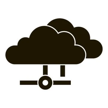 Data cloud icon, simple style 스톡 일러스트