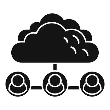 Data cloud icon simple vector. Crm system Illustrazione stock