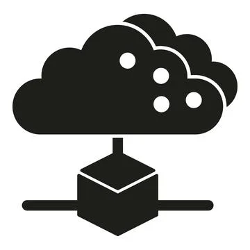 Data cloud icon simple vector. Block chain Stock Illustration