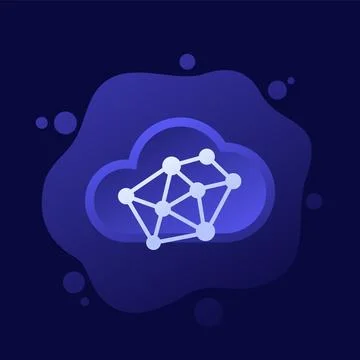 Data in cloud icon, vector design 스톡 일러스트