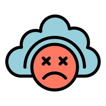 Data cloud icon vector flat イラスト素材