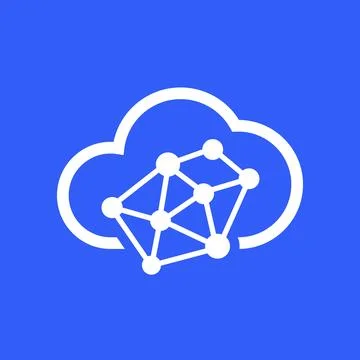 Data in cloud icon, vector Illustrazione stock