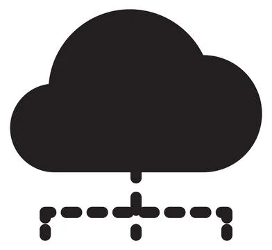 Data cloud icon. Web server technology symbol Illustrazione stock