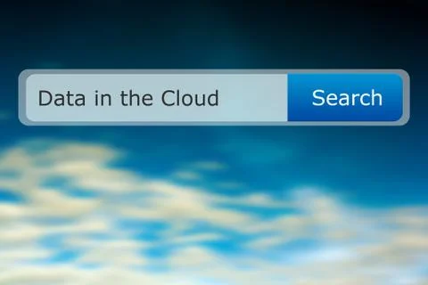 Data in the cloud image Stock Illustration