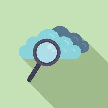 Data cloud job search icon flat vector. Online internet イラスト素材