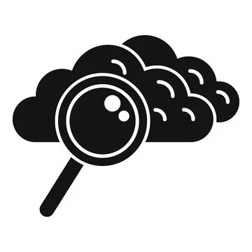 Data cloud job search icon simple vector. Online internet Stock Illustration
