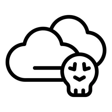 Data cloud loss icon outline vector. Erase system Stock Illustration
