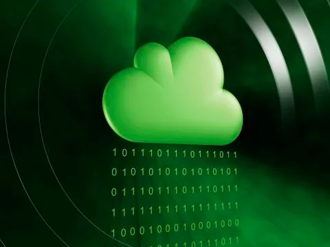 Data cloud matrix stream Stock Illustration