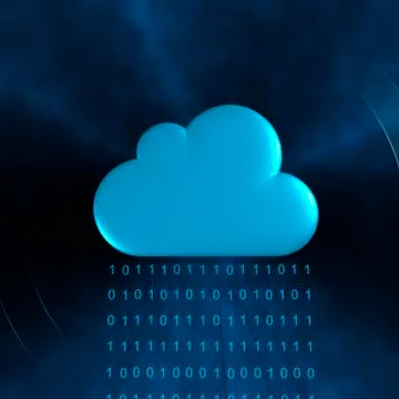 Data cloud matrix stream Stock Illustration