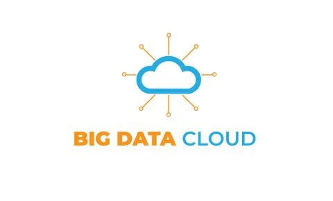 Data cloud with modern concept Stock Illustration