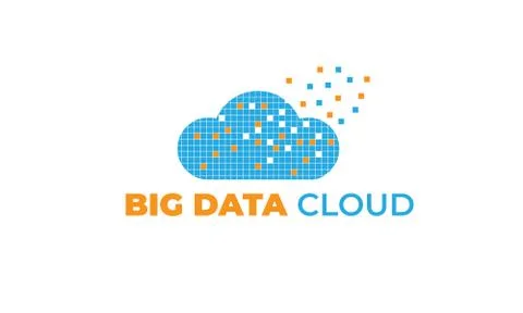 Data cloud with modern concept Illustrazione stock