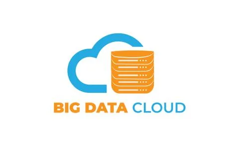 Data cloud with modern concept Illustrazione stock