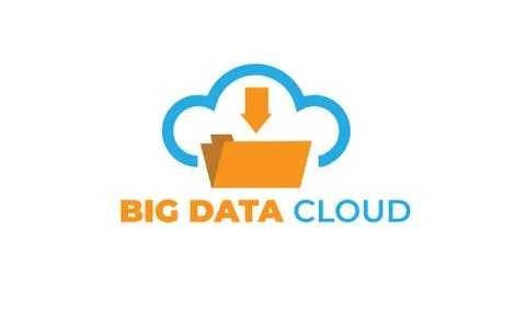 Data cloud with modern concept Illustrazione stock