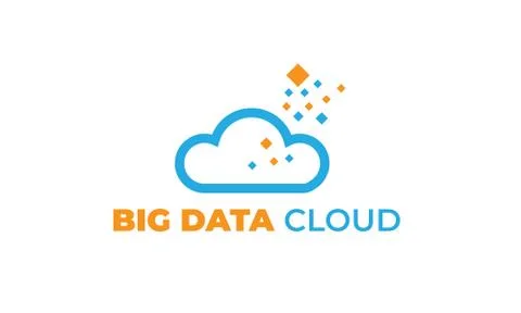 Data cloud with modern concept Illustrazione stock